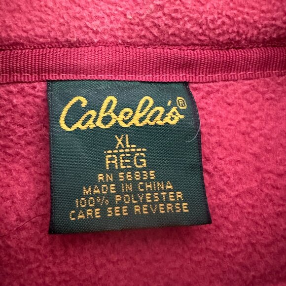 Cabelas Womens Polartec Red Fleece Jacket Size XL Full Zip Polyester Outerwear - Picture 3 of 9